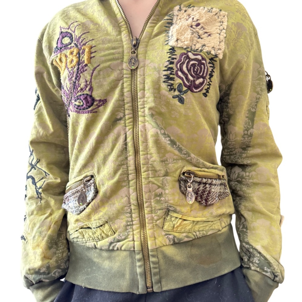 Embroidered Green Jacket